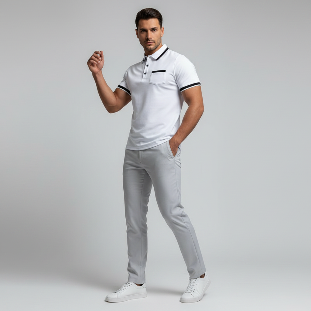 Elegant Poloshirt Til Mænd | Klassisk Herretøj