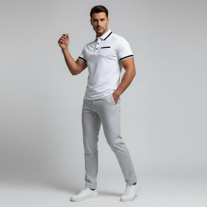 Elegant Poloshirt Til Mænd | Klassisk Herretøj