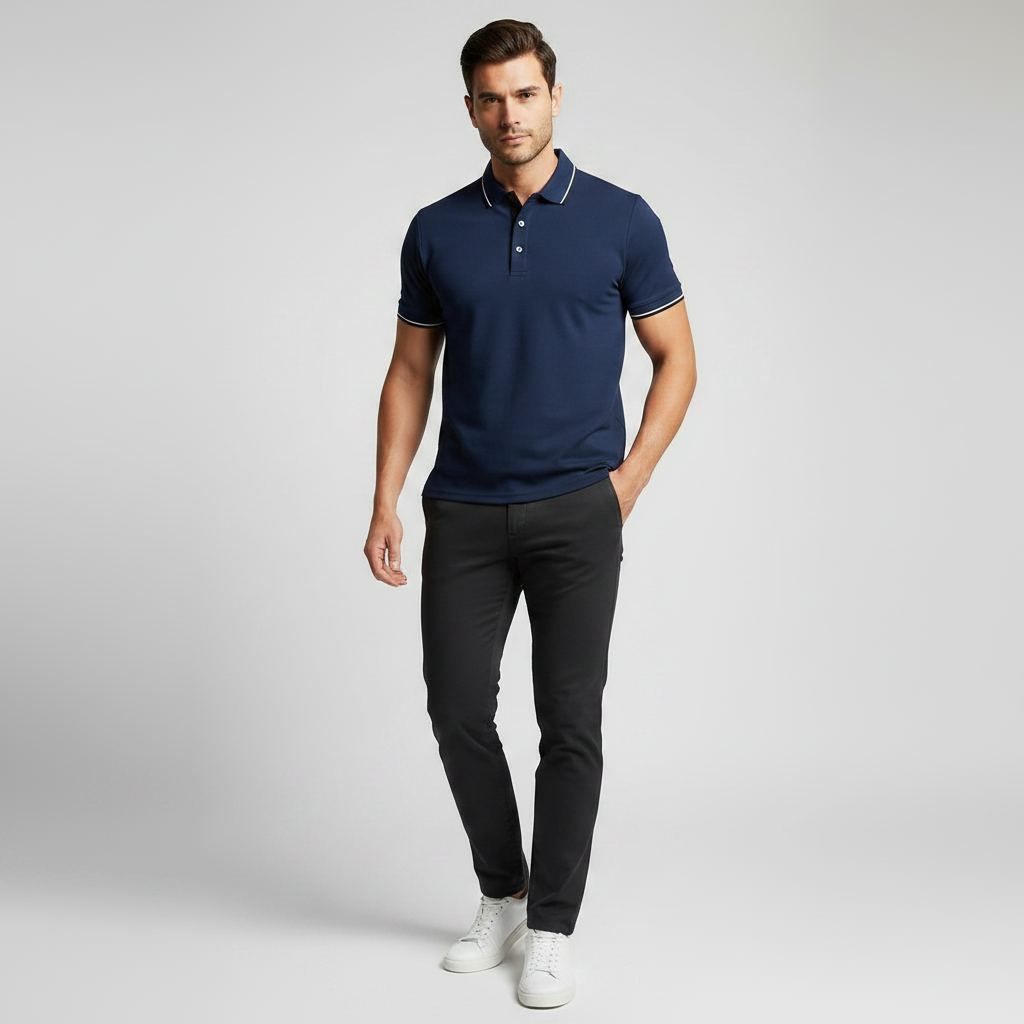 Elegant Poloshirt Til Mænd | Klassisk Herretøj