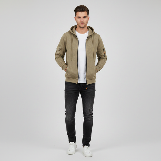 Hættetrøje med Lynlås | Hoodies til Mænd