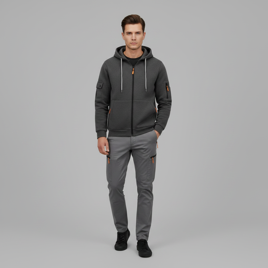 Hættetrøje med Lynlås | Hoodies til Mænd