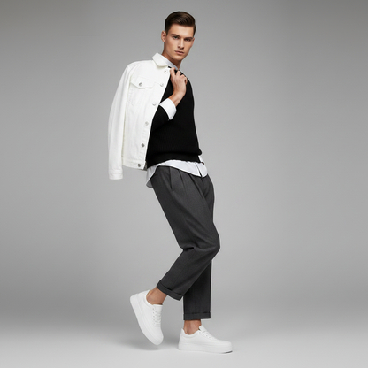 Hvide Platform Sneakers | Mænds Fritidssko