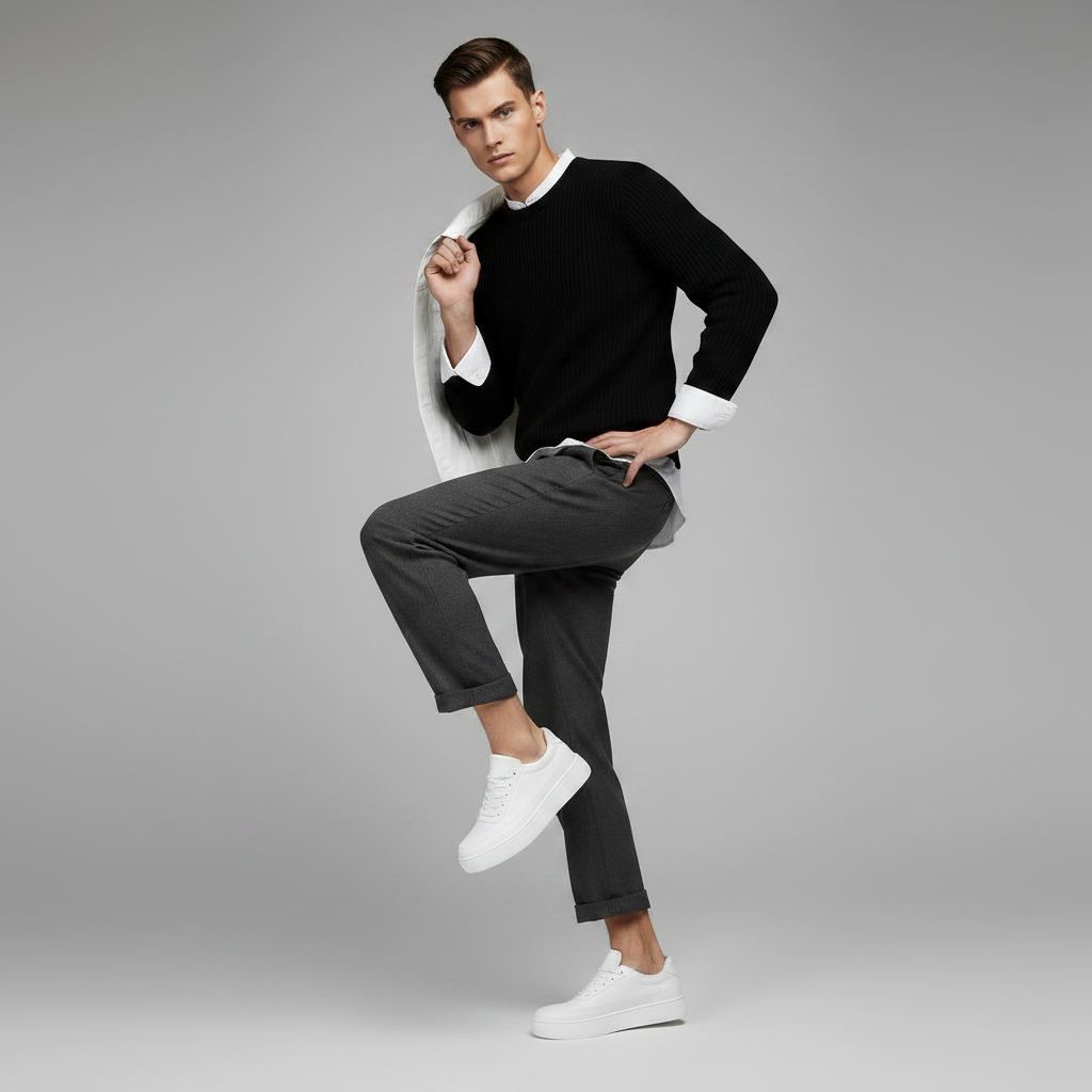 Hvide Platform Sneakers | Mænds Fritidssko
