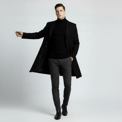 Lang Vinterfrakke Herre | Elegant Mænds Frakke