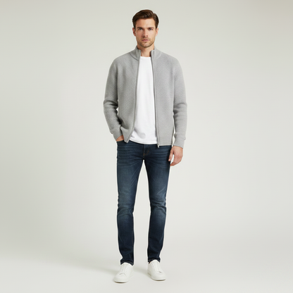 Slim Fit Cardigan | Cardigan Til Mænd Med Lynlås