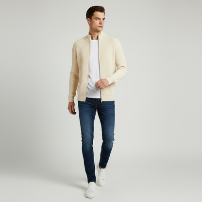 Slim Fit Cardigan | Cardigan Til Mænd Med Lynlås