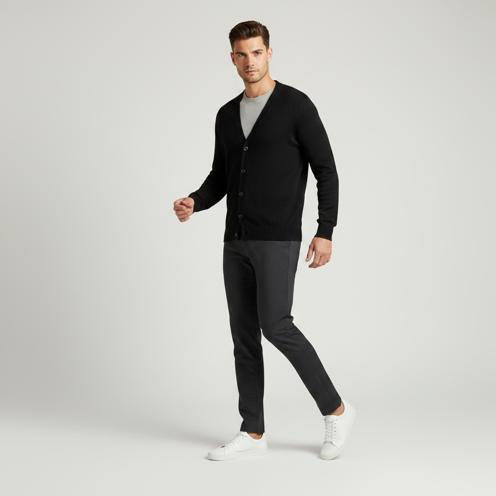 Slim Fit Cardigan | Cardigan Til Mænd Med Lynlås