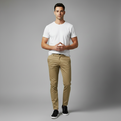 Saul | Slank Fit Herre Bukser i Elastisk Stof